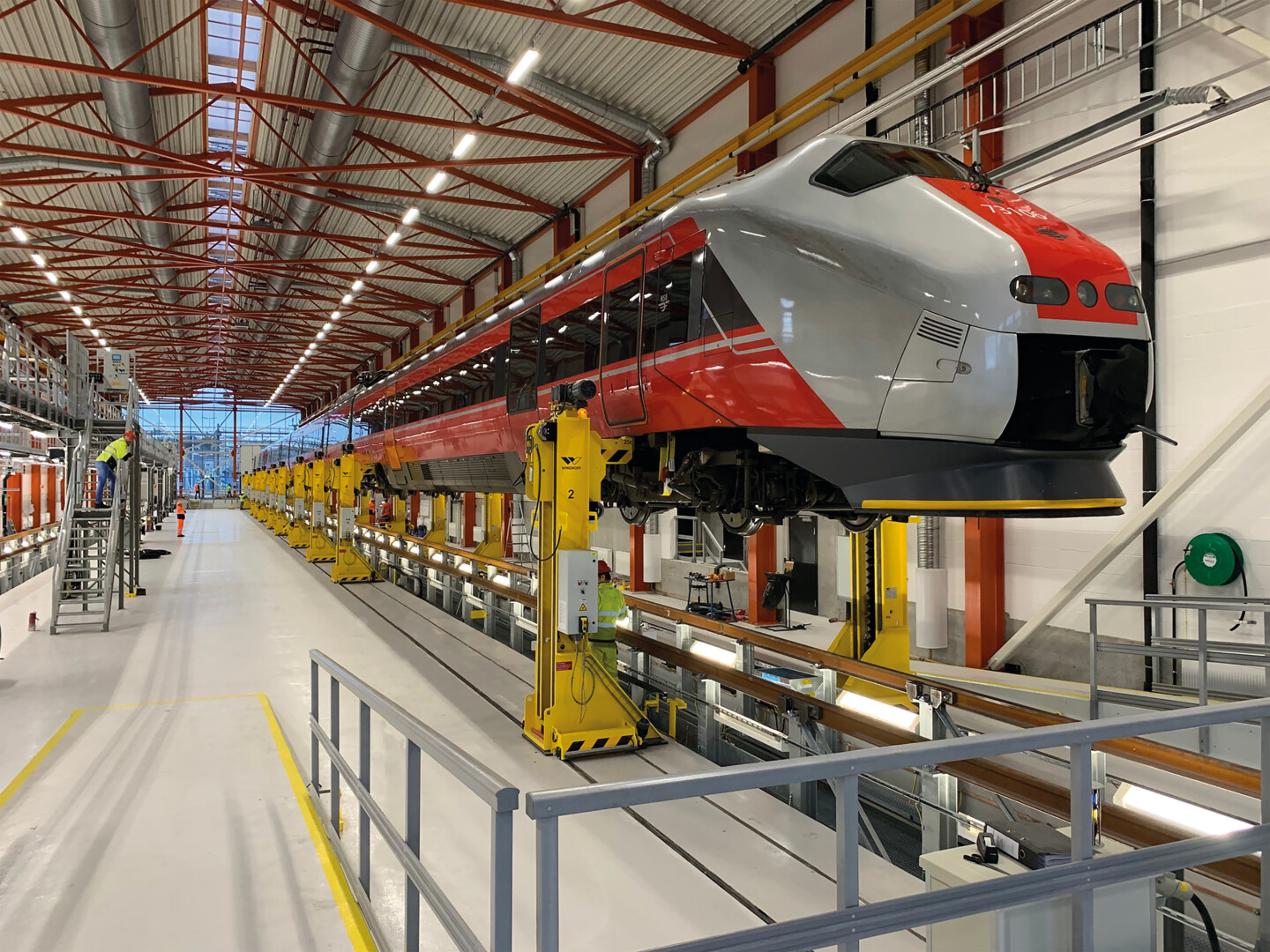 Hebebockanlage im Bahnbetrieb von WINDHOFF